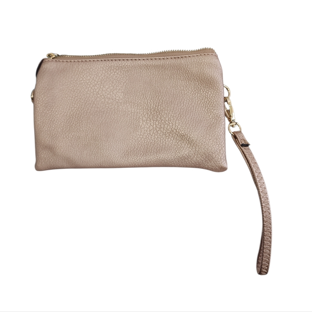 Shara Porter "The Convertible" - Rose Gold (White Print) Clutch Purse NWT - Picture 3 of 10